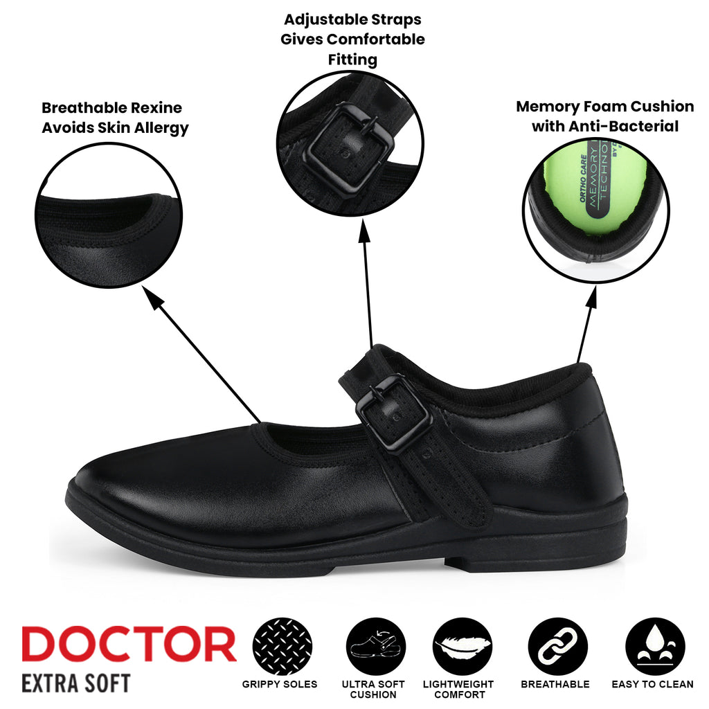 DOCTOR EXTRA SOFT D-3003 Women's School Shoes — Memory Foam & Anti-Skid