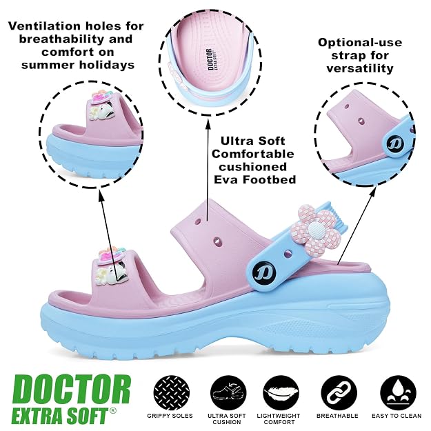 DOCTOR EXTRA SOFT Women's Slippers | Anti-Skid, Waterproof, Lightweight | D-554