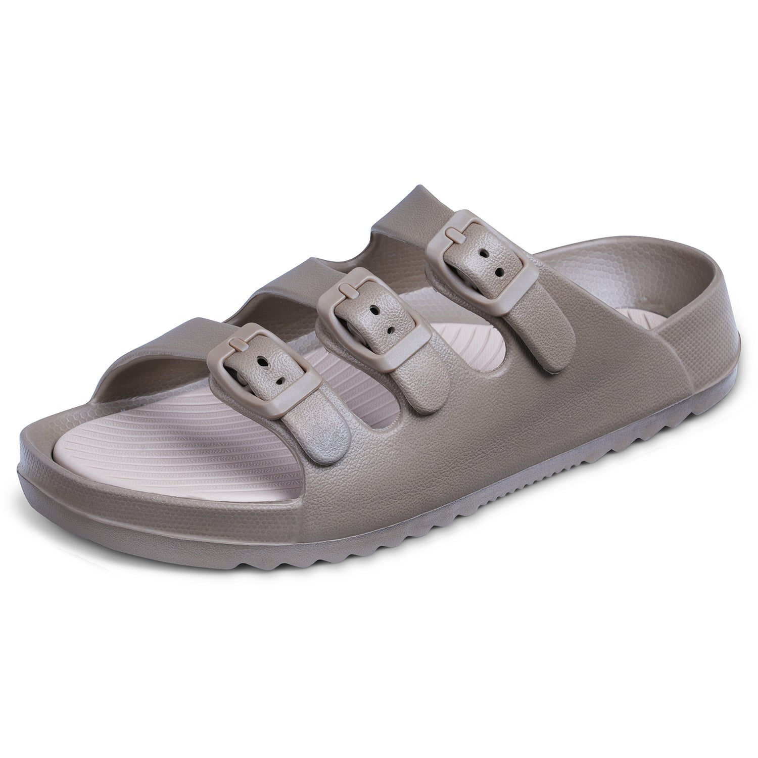 DOCTOR EXTRA SOFT Women’s EVA Slide Slip-On with Adjustable Triple Buckle Straps| Lightweight & Comfortable| Waterproof Summer Beach Pool Sandals for Indoor/Outdoor Casual Daily Walking Slippers D-548