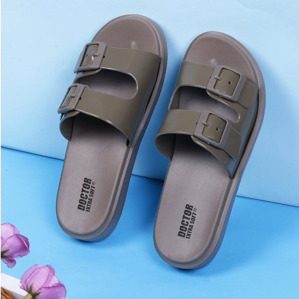 DOCTOR EXTRA SOFT D-523 Women's Slider Slippers — Cushioned & Anti-Skid