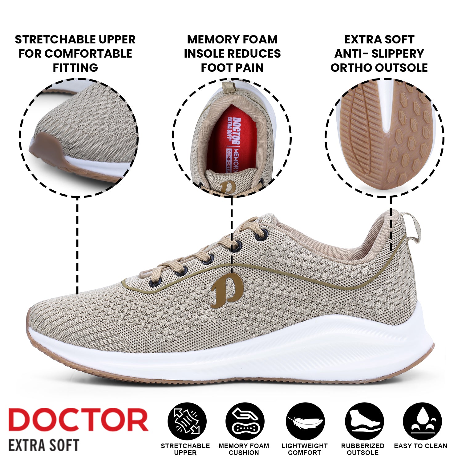 DOCTOR EXTRA SOFT D 2009 Mens Running Shoe with Memory Foam Insole U Doctor Extra Soft