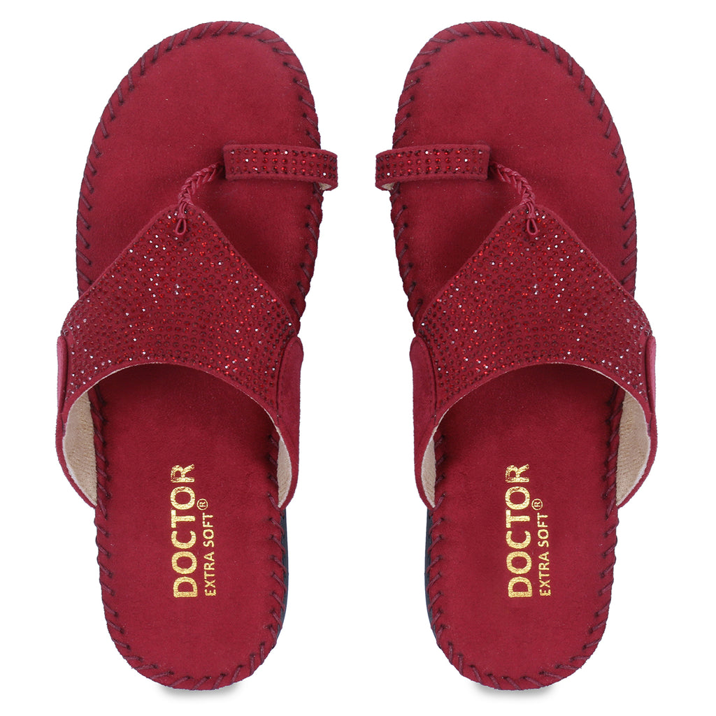 DOCTOR EXTRA SOFT D-611 Chappal Ortho Care Orthopaedic and Diabetic Comfort Doctor Flip-Flop and House Slipper's for Women's