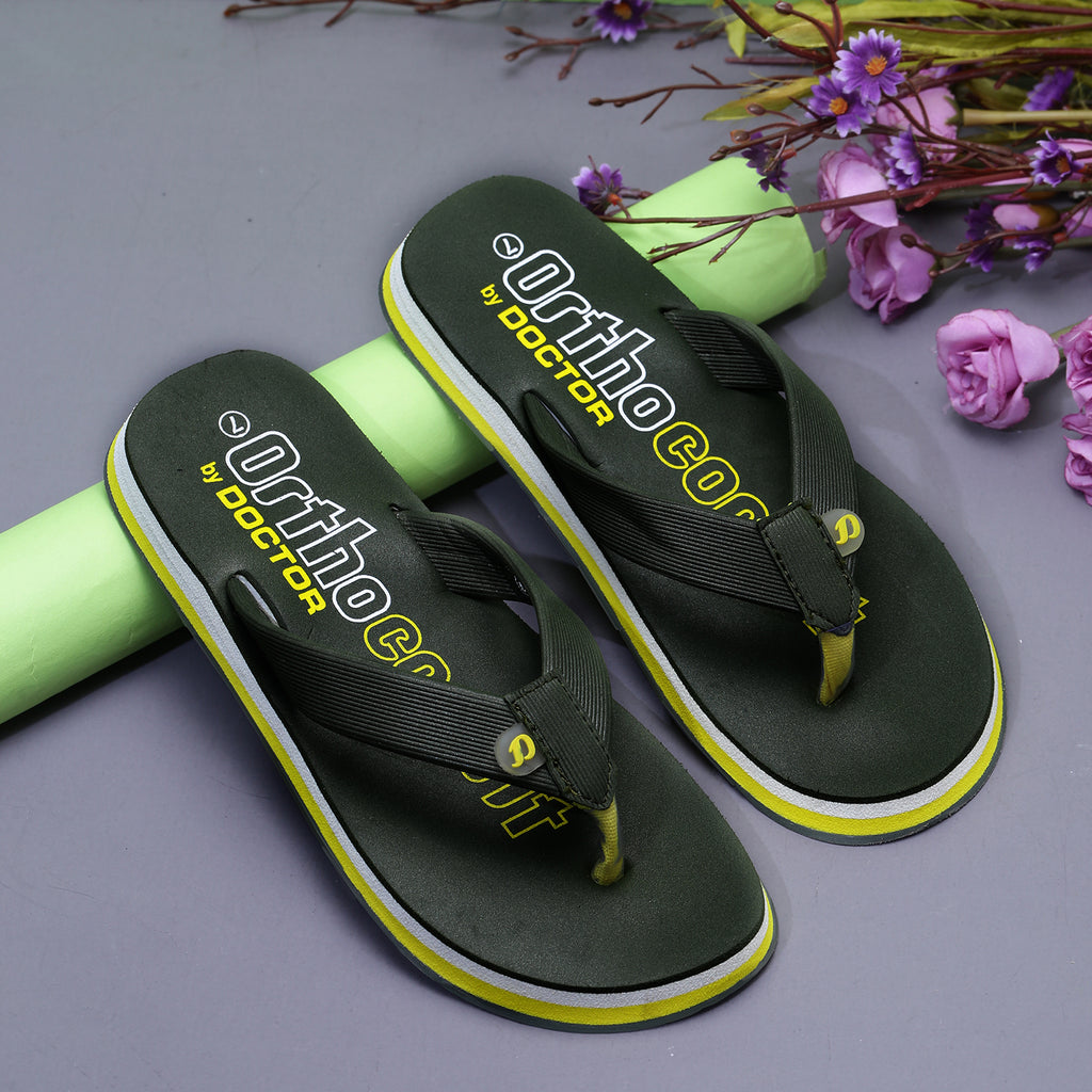 DOCTOR EXTRA SOFT D-36 Men's Orthopedic TPR Slippers with Cushion FootBed for Adult| Stylish & Anti-Skid| Comfortable & Light Weight| Casual Durable Waterproof Everyday Dr. Home Flip Flops Gents Boys