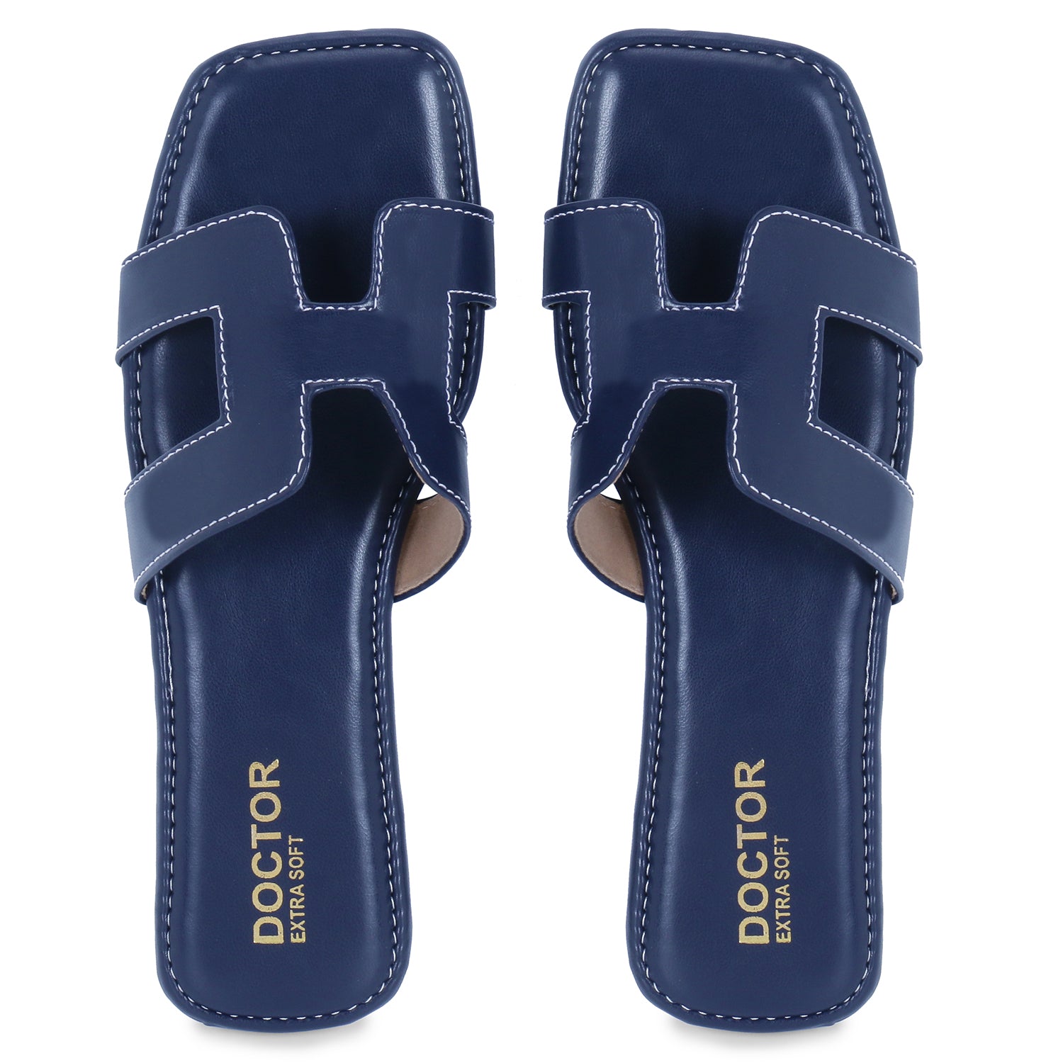 DOCTOR EXTRA SOFT D-652  Women's Flat Memory Foam Slippers/Flip-Flops Fancy Fashion Stylish Flat Casual Comfortable Diabetic Orthopedic Orthocare Lightweight Synthetic Slipon Sandals for Girls/Ladies