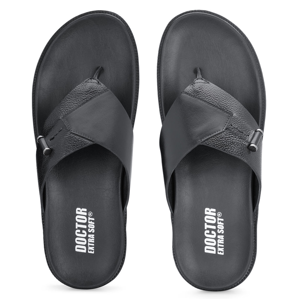 DOCTOR EXTRA SOFT Men's Flip Flops | Memory Foam, Lightweight, Cushioned | F-2