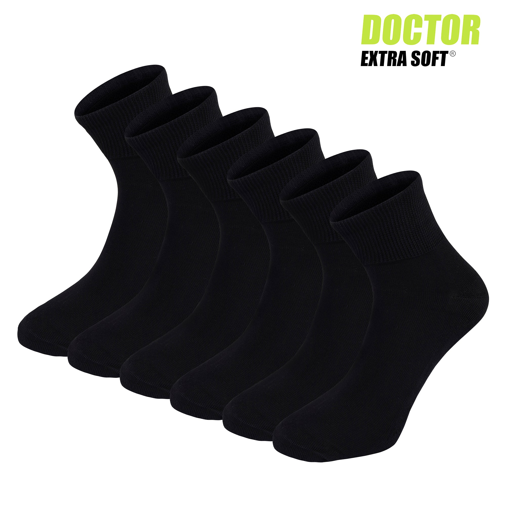 DOCTOR EXTRA SOFT 301 Men's Premium Cushioned Bamboo Ankle Socks| Half Terry, Odour-Free & Breathable| Ideal For Sports, Sneaker, Running, Gym Training, Athletic| Everyday Use Gent's/Boys PACK OF 3 (Free Size)