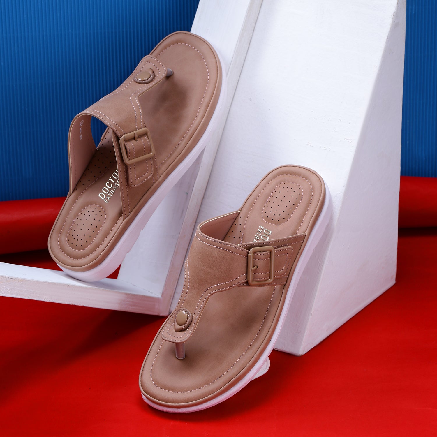 DOCTOR EXTRA SOFT D-630 Womens Flat Memory Foam Slippers/Flip