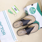 DOCTOR EXTRA SOFT 609 Women's Flat Memory Foam Slippers/Flip-Flops Fashion Stylish Casual Comfortable Diabetic Orthopedic Lightweight Synthetic Slip-on Sandals with Adjustable Buckle for Girls/Ladies