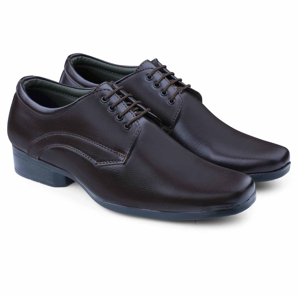 DOCTOR EXTRA SOFT Men’s Black Formal Shoes– Classic Office Business Dress Shoes, Slip On & Lace Up Style, Lightweight Cushioned Sole, Non-Slip Professional Work, Wedding,Party & Casual Footwear D-851