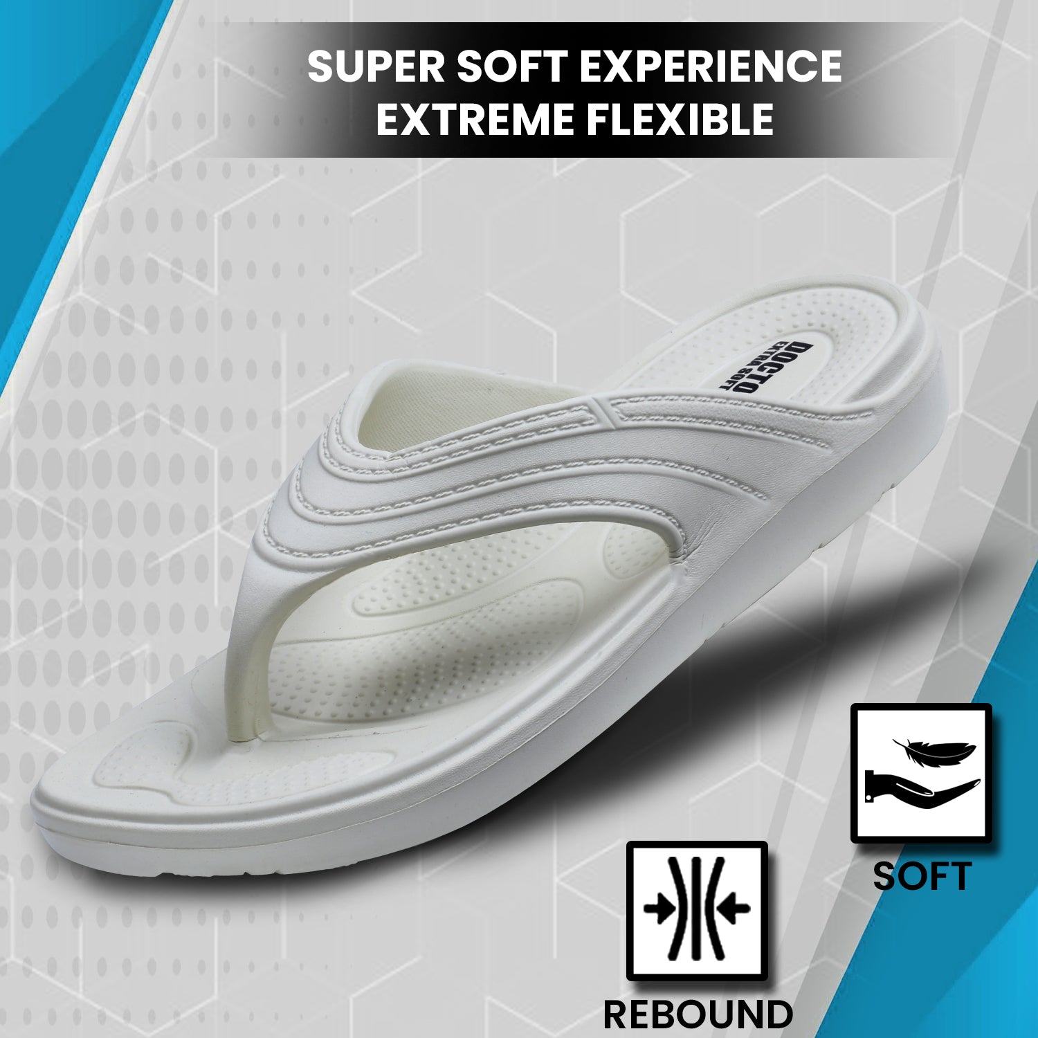 DOCTOR EXTRA SOFT Women's Classic Ultra Soft Flip Flops/Slippers with Cushion FootBed for Adult | Comfortable & Light Weight|Stylish & Anti-Skid| Waterproof & Everyday Slip-on for Ladies & Girls D-515