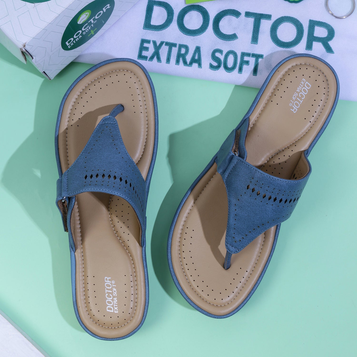 DOCTOR EXTRA SOFT D-608 Women's Flat Memory Foam Chappals, Fashionable –  Doctor Extra Soft