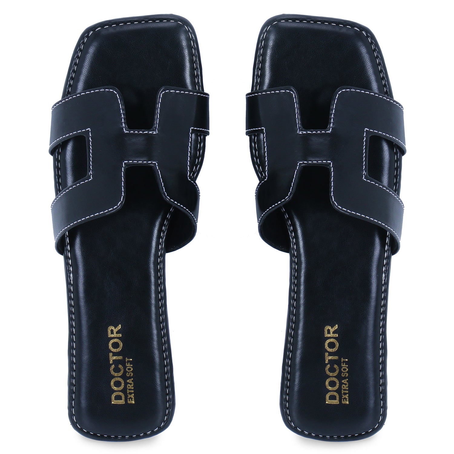 DOCTOR EXTRA SOFT D-652  Women's Flat Memory Foam Slippers/Flip-Flops Fancy Fashion Stylish Flat Casual Comfortable Diabetic Orthopedic Orthocare Lightweight Synthetic Slipon Sandals for Girls/Ladies