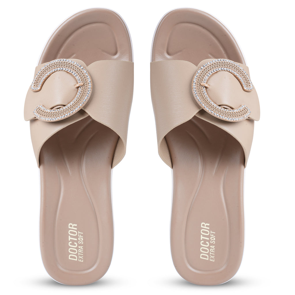 DOCTOR EXTRA SOFT Women's Flip Flops | Anti-Skid, Waterproof, Lightweight | D-657