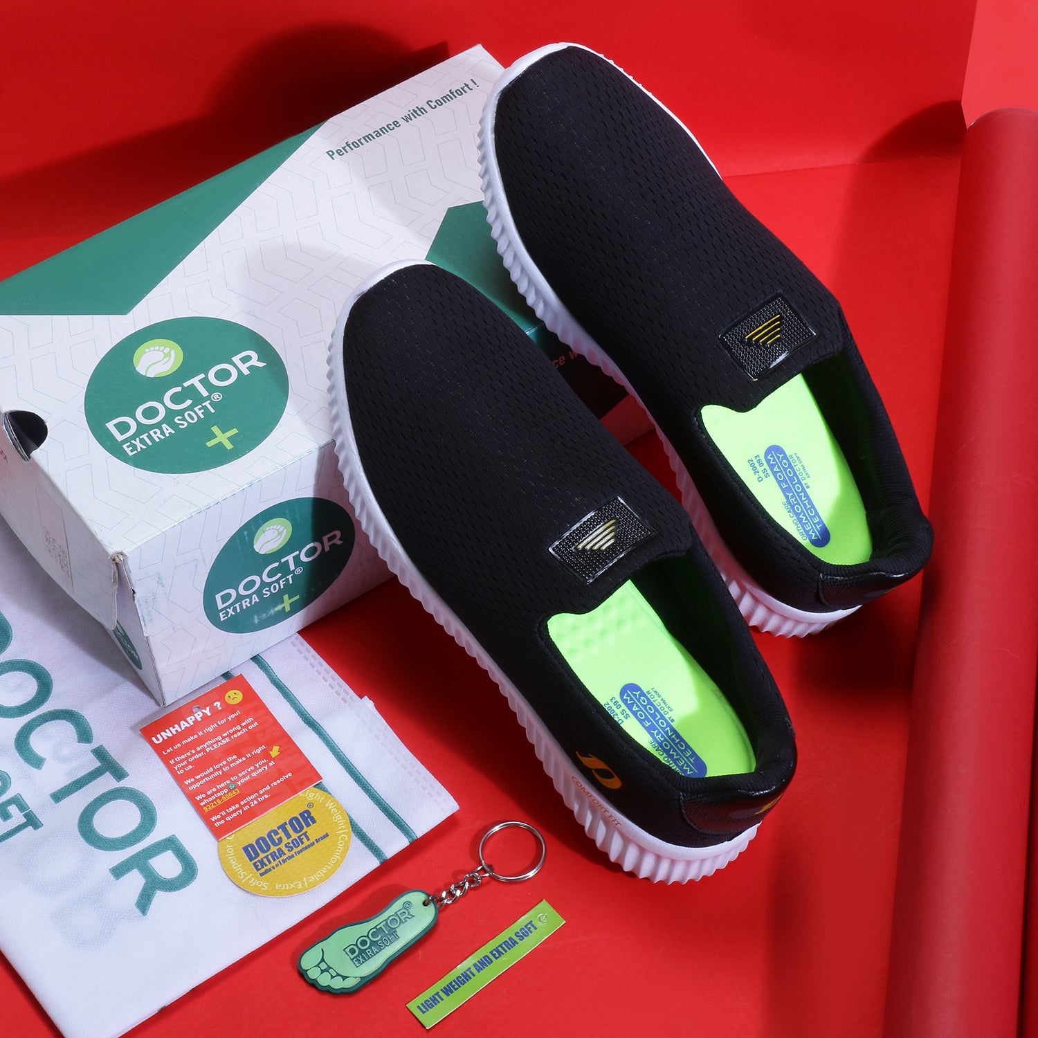 DOCTOR EXTRA SOFT D-2002 Memory Foam Men's Shoes for Walking Gym Training, Casual, Sports, Slip-On, Lightweight Comfortable Lace up Athletics Sneaker Moccasins for Gents