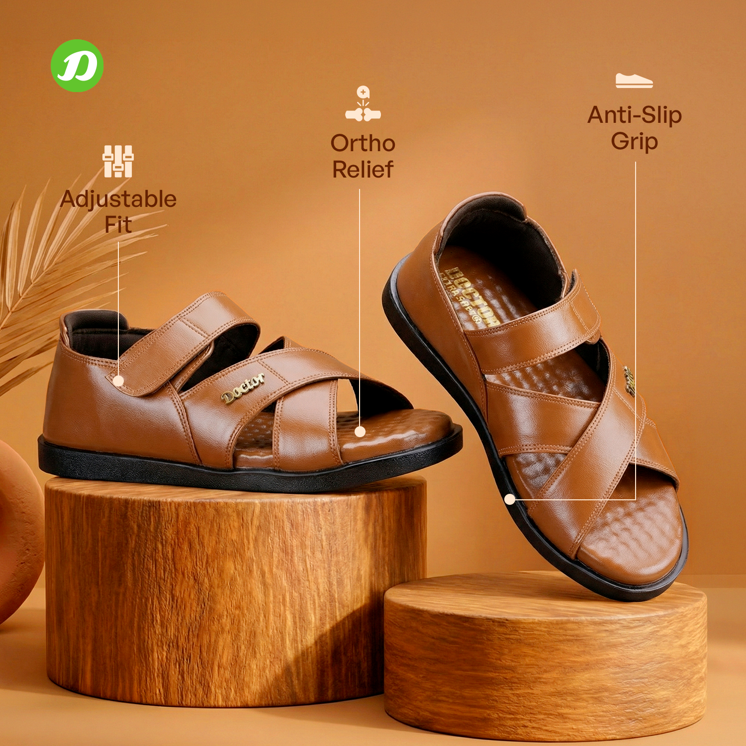 DOCTOR EXTRA SOFT L-12 Men's Sandals — Orthopedic