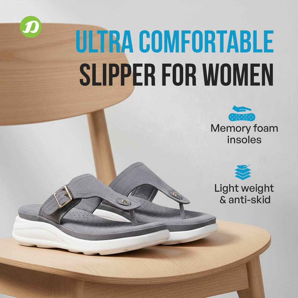 DOCTOR EXTRA SOFT Women's Slippers | Memory Foam, Orthopedic, Lightweight | D-621
