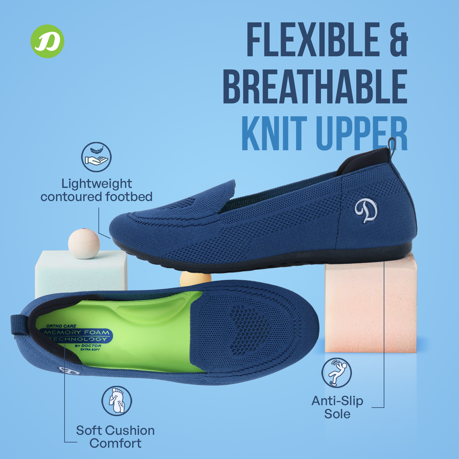 DOCTOR EXTRA SOFT D-1003 Women's Running Shoes — Memory Foam & Lightweight