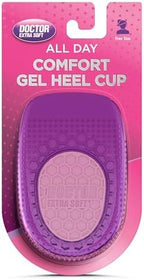 DOCTOR EXTRA SOFT Orthopedic Heel Pads for Women | Silicone Gel Heel Cups for Pain Relief, Shock Absorption, Plantar Fasciitis, Height Increase | Extra Cushioning Inserts for All Shoes (1 Pair)