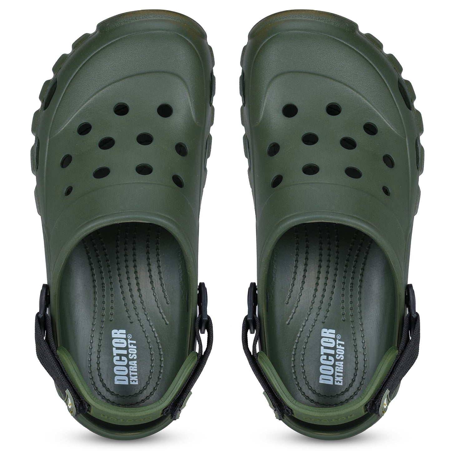 DOCTOR EXTRA SOFT D-546 Men's Classic Casual Sports Clogs/Sandals with Adjustable Back Strap for Adult | Comfortable & LightWeight| Stylish & Anti-Skid|Waterproof & Everyday Use Mules for Gents & Boys