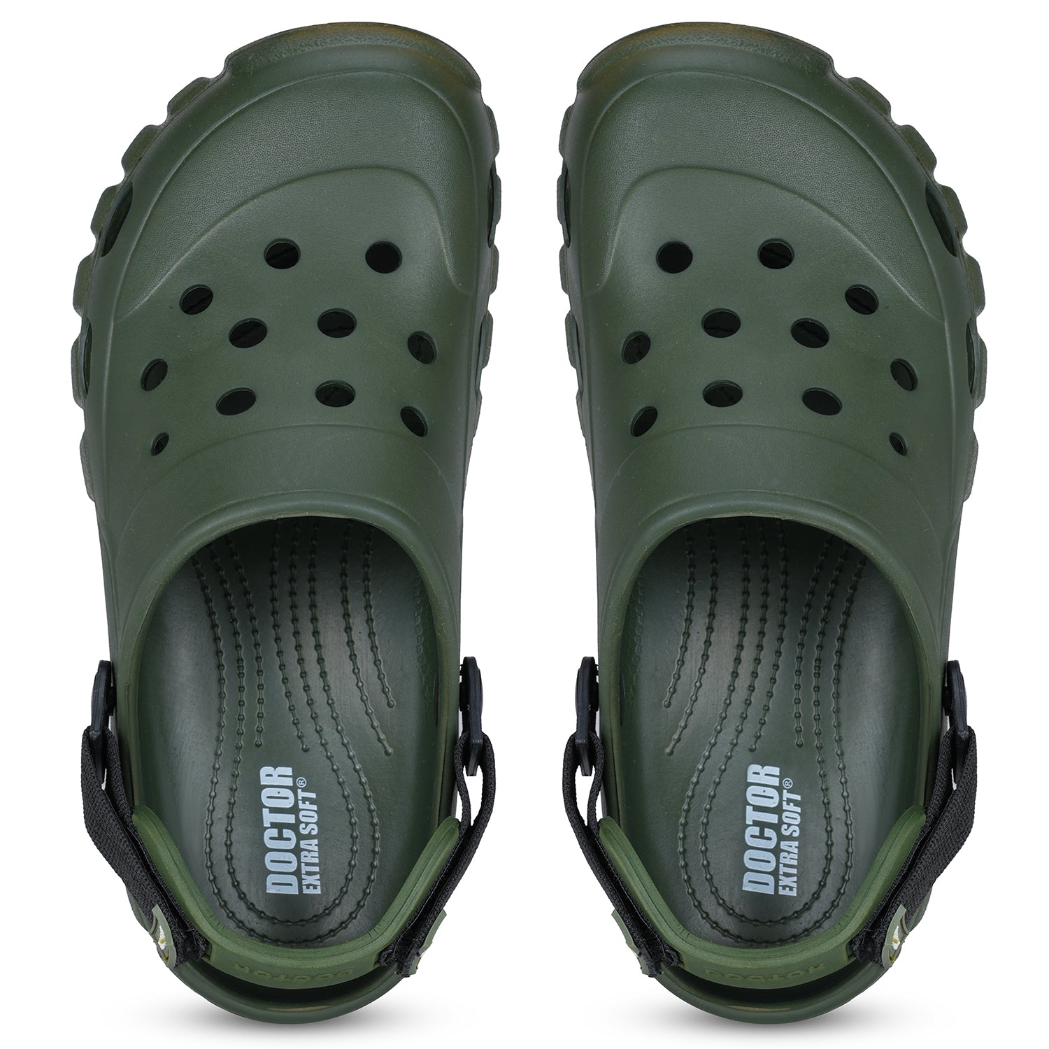 DOCTOR EXTRA SOFT D-546 Men's Classic Casual Sports Clogs/Sandals with Adjustable Back Strap for Adult | Comfortable & LightWeight| Stylish & Anti-Skid|Waterproof & Everyday Use Mules for Gents & Boys