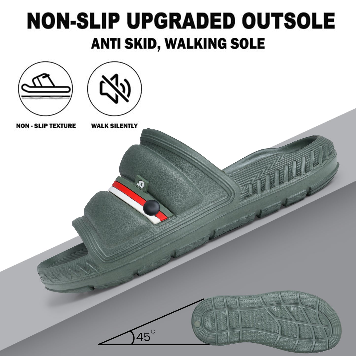 DOCTOR EXTRA SOFT D-527 Men's Classic Ultra Soft Sliders/Slippers with Cushion FootBed for Adult | Comfortable & Light Weight | Stylish & Anti-Skid | Waterproof & Everyday Flip Flops for Gents/Boys