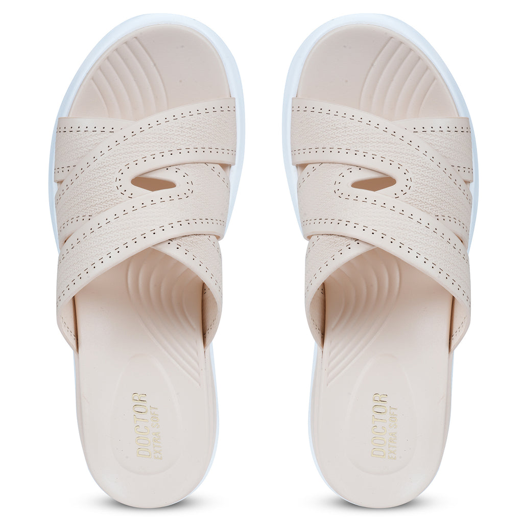 DOCTOR EXTRA SOFT Women's Flip Flops | Anti-Skid, Waterproof, Lightweight | D-654