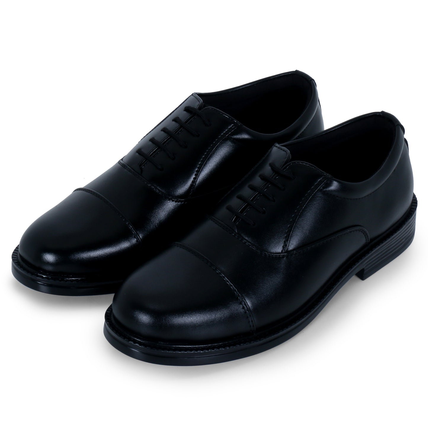 DOCTOR EXTRA SOFT D-801 Mens Classic Oxford Memory Foam Shoe for Uniform Dress, Black Formal, Office, Party,Wedding| Lightweight & Comfortable| Premium PU Grip Sole Derby Slip on Lace Up Gents & Boys
