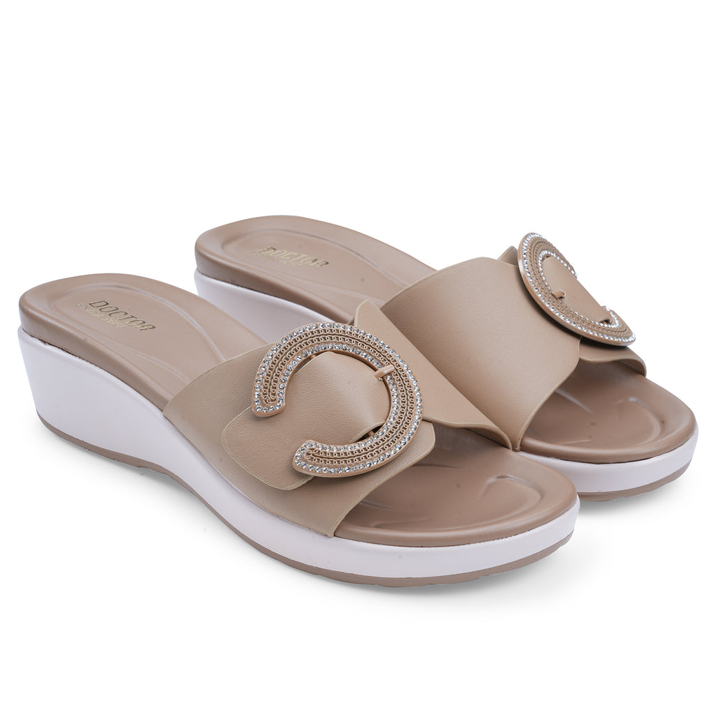 DOCTOR EXTRA SOFT Women's Flip Flops | Anti-Skid, Waterproof, Lightweight | D-657