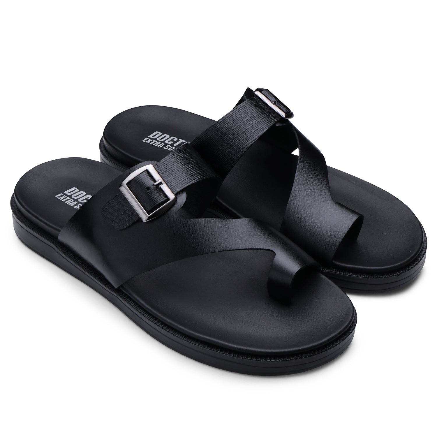 DOCTOR EXTRA SOFT F-1 Men's Leather Thong Sandals — Genuine Leather & Anti-Skid