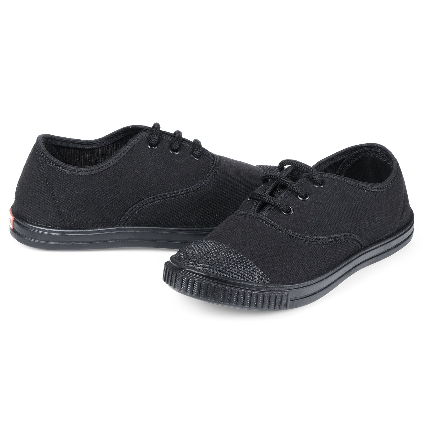 DOCTOR EXTRA SOFT D-3004 Uniform Tennis Canvas School Shoes with Laces Black & White for Boys & Girls | Memory Foam Cushion & Anti-Bacterial Technology| Lightweight | Comfortable| Durable & Anti-Skid