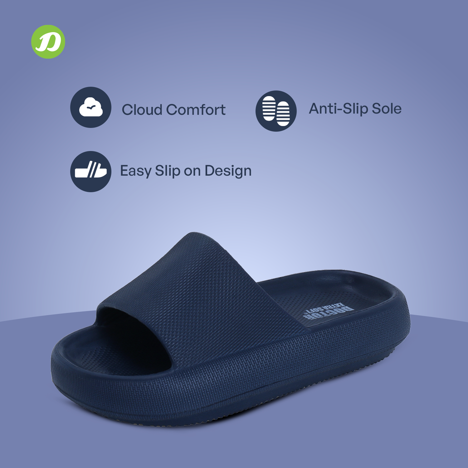 DOCTOR EXTRA SOFT D-504 Men's Slider Slippers — Ultra Soft & Anti-Skid