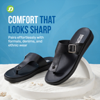 DOCTOR EXTRA SOFT Men's Flip Flops | Memory Foam, Lightweight, Cushioned | F-3