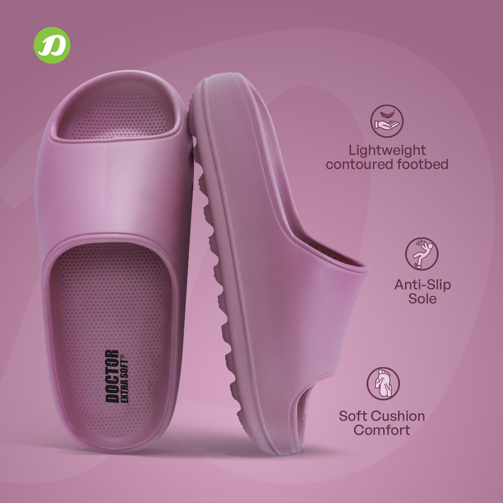 DOCTOR EXTRA SOFT D-508 Women's Slider Slippers — Ultra Soft & Anti-Skid