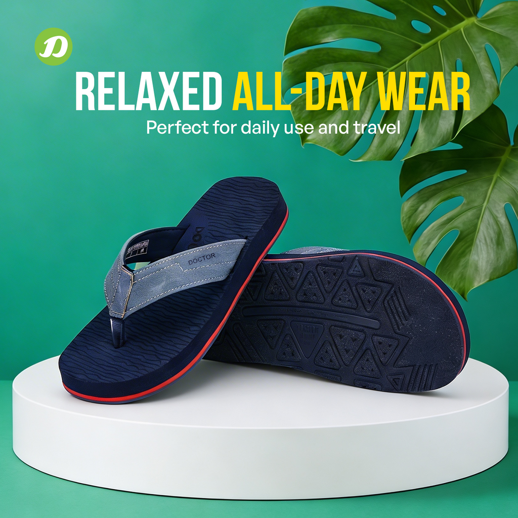 DOCTOR EXTRA SOFT D-37 Men's Flip Flops — Cushion Footbed & Orthopedic