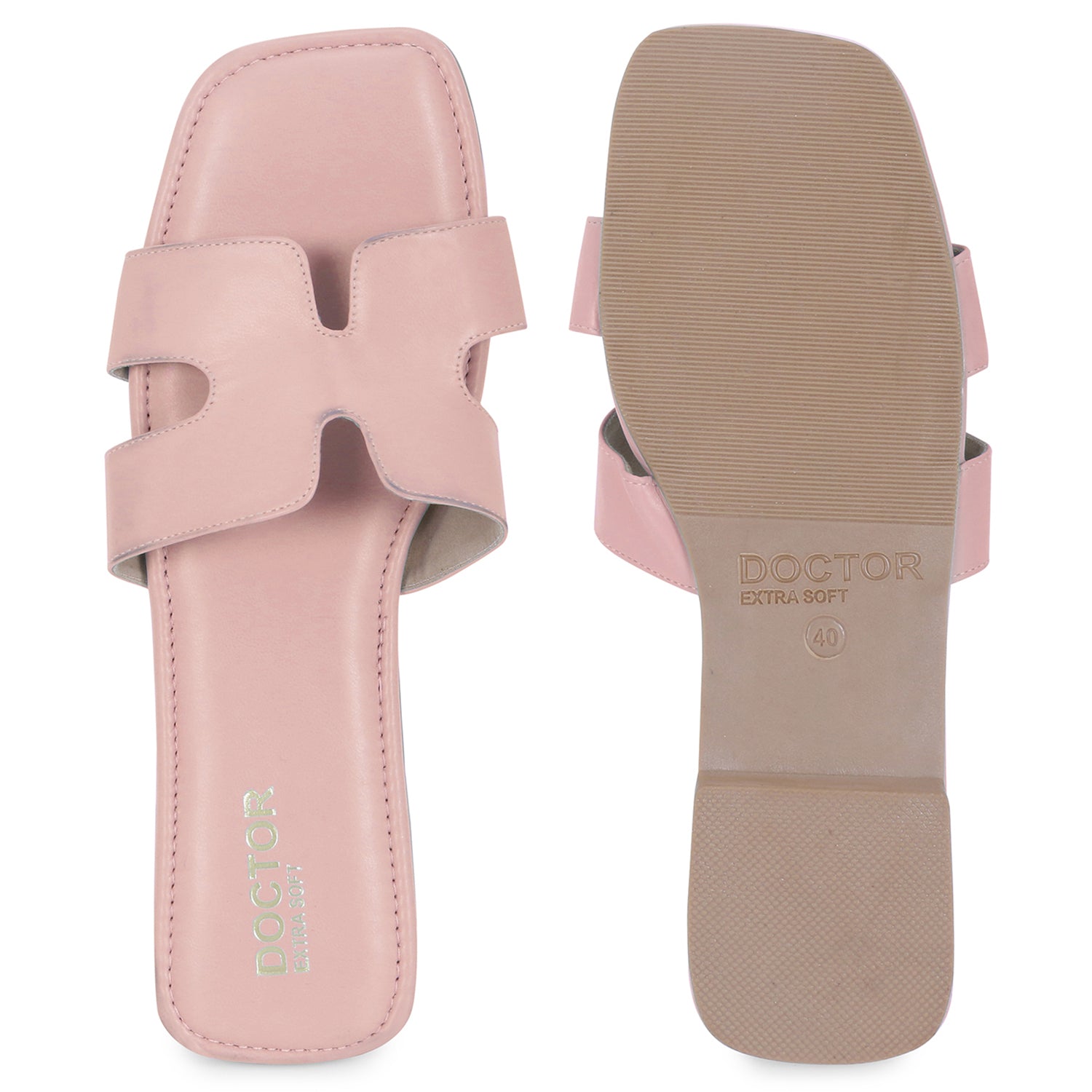 DOCTOR EXTRA SOFT D-652  Women's Flat Memory Foam Slippers/Flip-Flops Fancy Fashion Stylish Flat Casual Comfortable Diabetic Orthopedic Orthocare Lightweight Synthetic Slipon Sandals for Girls/Ladies