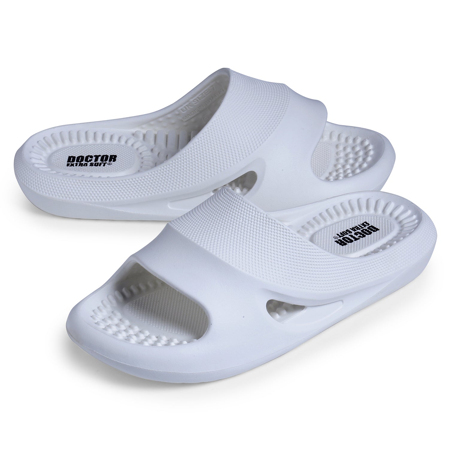 DOCTOR EXTRA SOFT D-534 Men's Orthopedic Acupressure Sliders/Slippers with Cushion FootBed for Adult| Comfortable & Light Weight | Stylish & Anti-Skid| Waterproof & Everyday Flip Flops for Gents/Boys