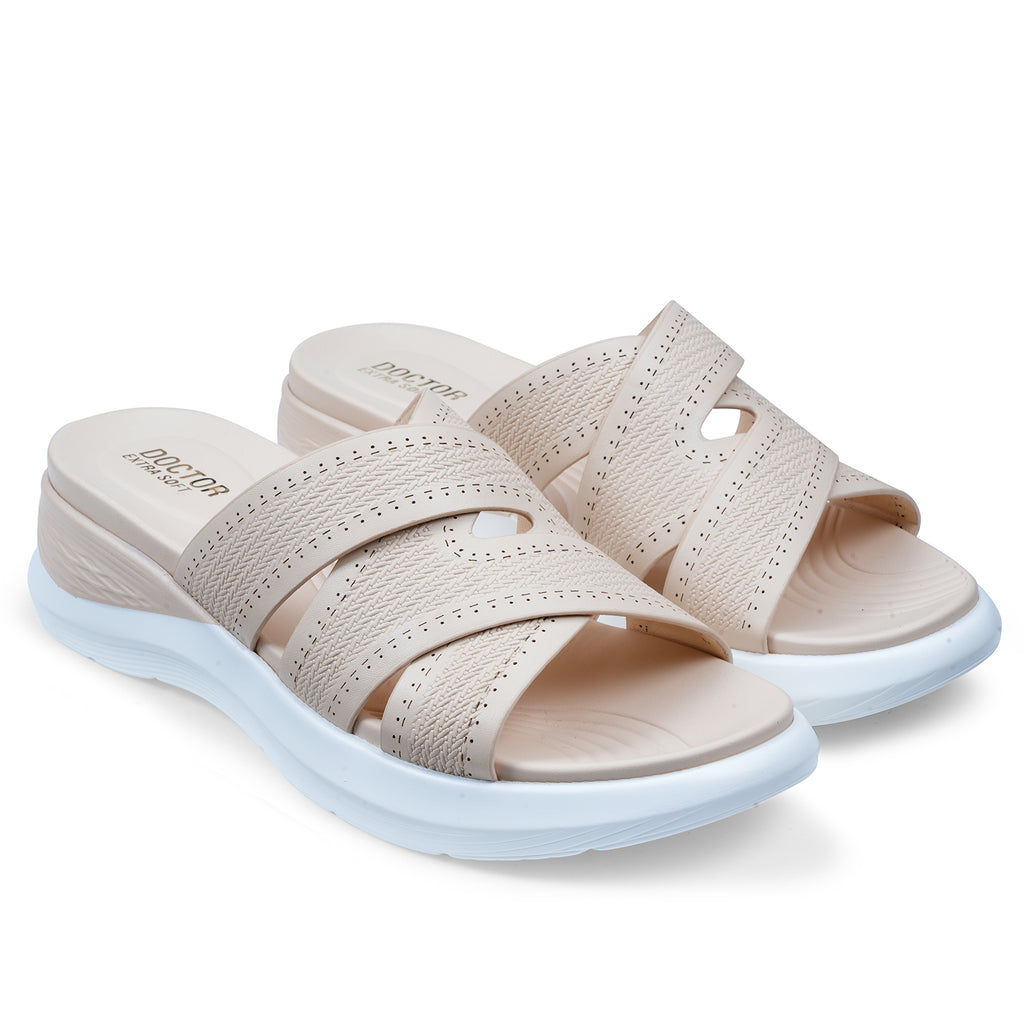DOCTOR EXTRA SOFT Women's Flip Flops | Anti-Skid, Waterproof, Lightweight | D-654