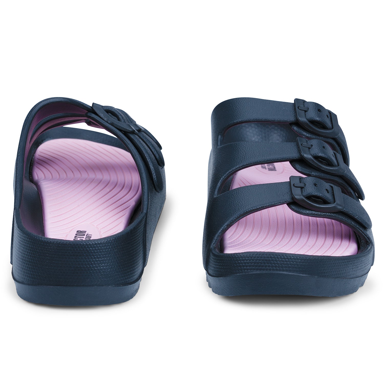 DOCTOR EXTRA SOFT Women’s EVA Slide Slip-On with Adjustable Triple Buckle Straps| Lightweight & Comfortable| Waterproof Summer Beach Pool Sandals for Indoor/Outdoor Casual Daily Walking Slippers D-548