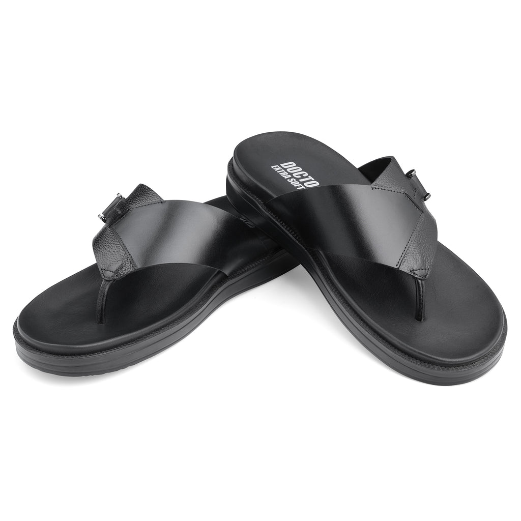 DOCTOR EXTRA SOFT Men's Flip Flops | Memory Foam, Lightweight, Cushioned | F-2