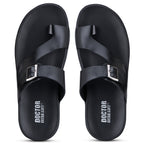 DOCTOR EXTRA SOFT F-1 Men's Leather Thong Sandals — Genuine Leather & Anti-Skid