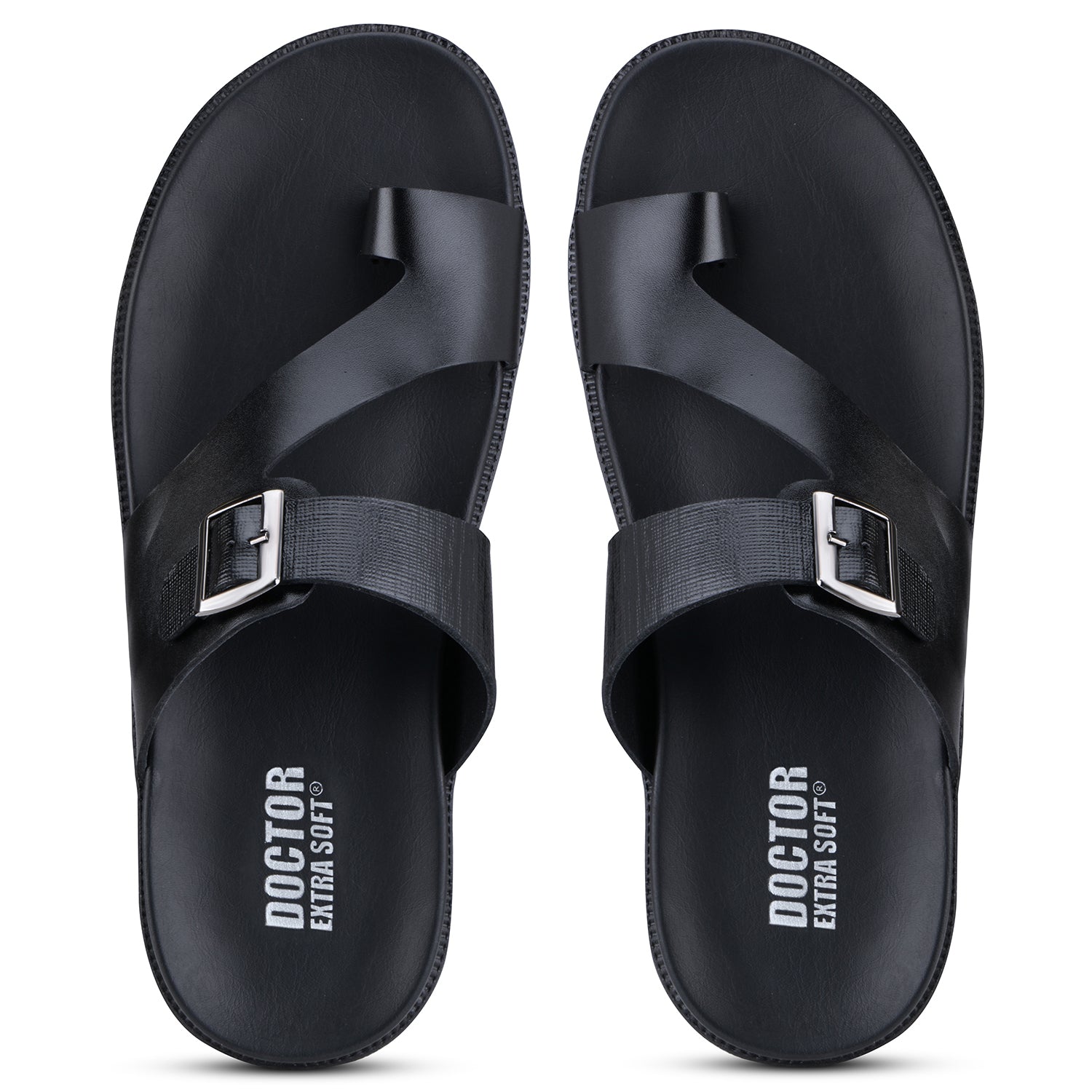 DOCTOR EXTRA SOFT F-1 Men's Leather Thong Sandals — Genuine Leather & Anti-Skid
