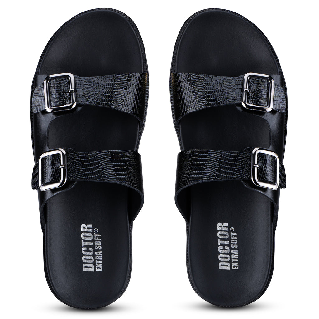 DOCTOR EXTRA SOFT Men's Flip Flops | Memory Foam, Lightweight, Cushioned | F-7