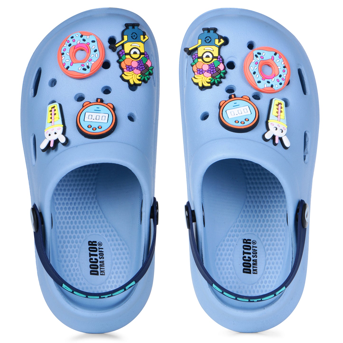 DOCTOR EXTRA SOFT D-529 Unisex-Child Kids Classic Ultra Soft Clogs/Sandals with Adjustable Back Strap| Comfortable & LightWeight| Stylish & Anti-Skid| Indoor & Outdoor Casual Sports Mules Boys/Girls