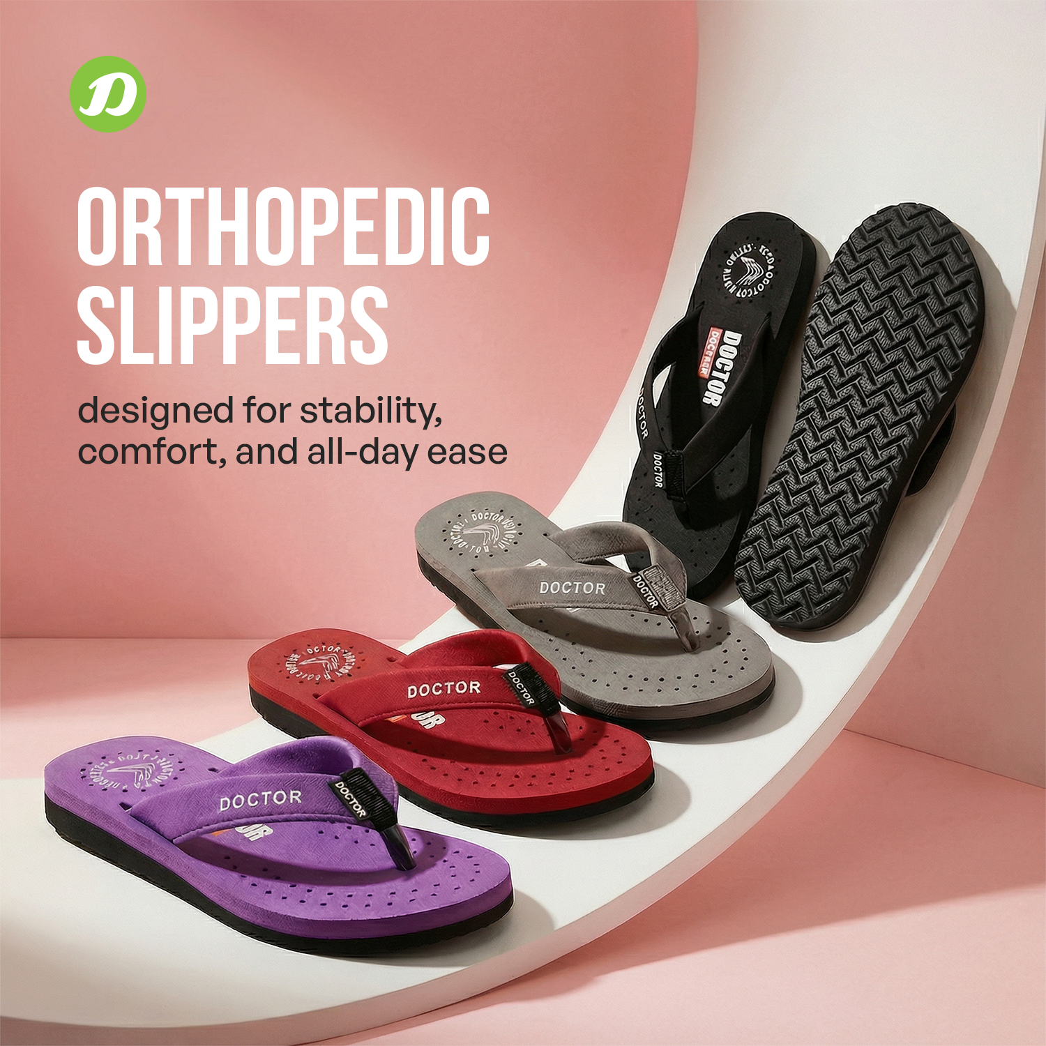 DOCTOR EXTRA SOFT OR-D-16 Women's Slippers — Orthopedic