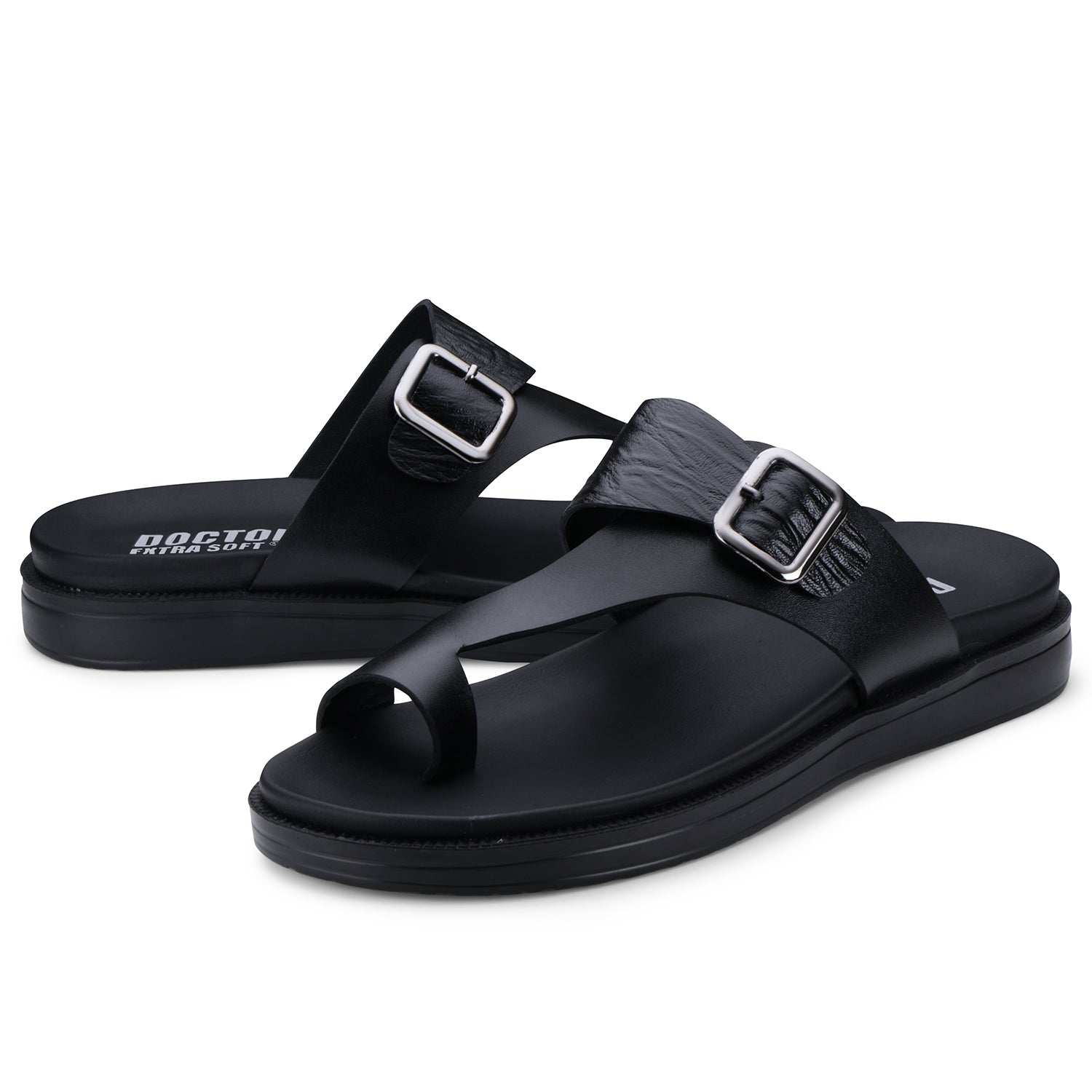 DOCTOR EXTRA SOFT F-1 Men's Leather Thong Sandals — Genuine Leather & Anti-Skid