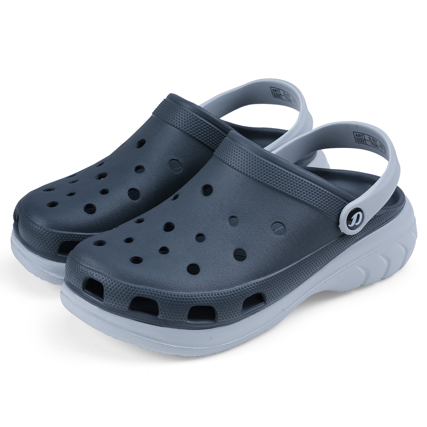 DOCTOR EXTRA SOFT D-551 Men's Double Color Comfy Casual Sports Clogs/Sandals with Adjustable Back Strap for Adult| Comfortable & Lightweight| Stylish & Anti-Skid|Waterproof Daily Use Mules Gents/Boys