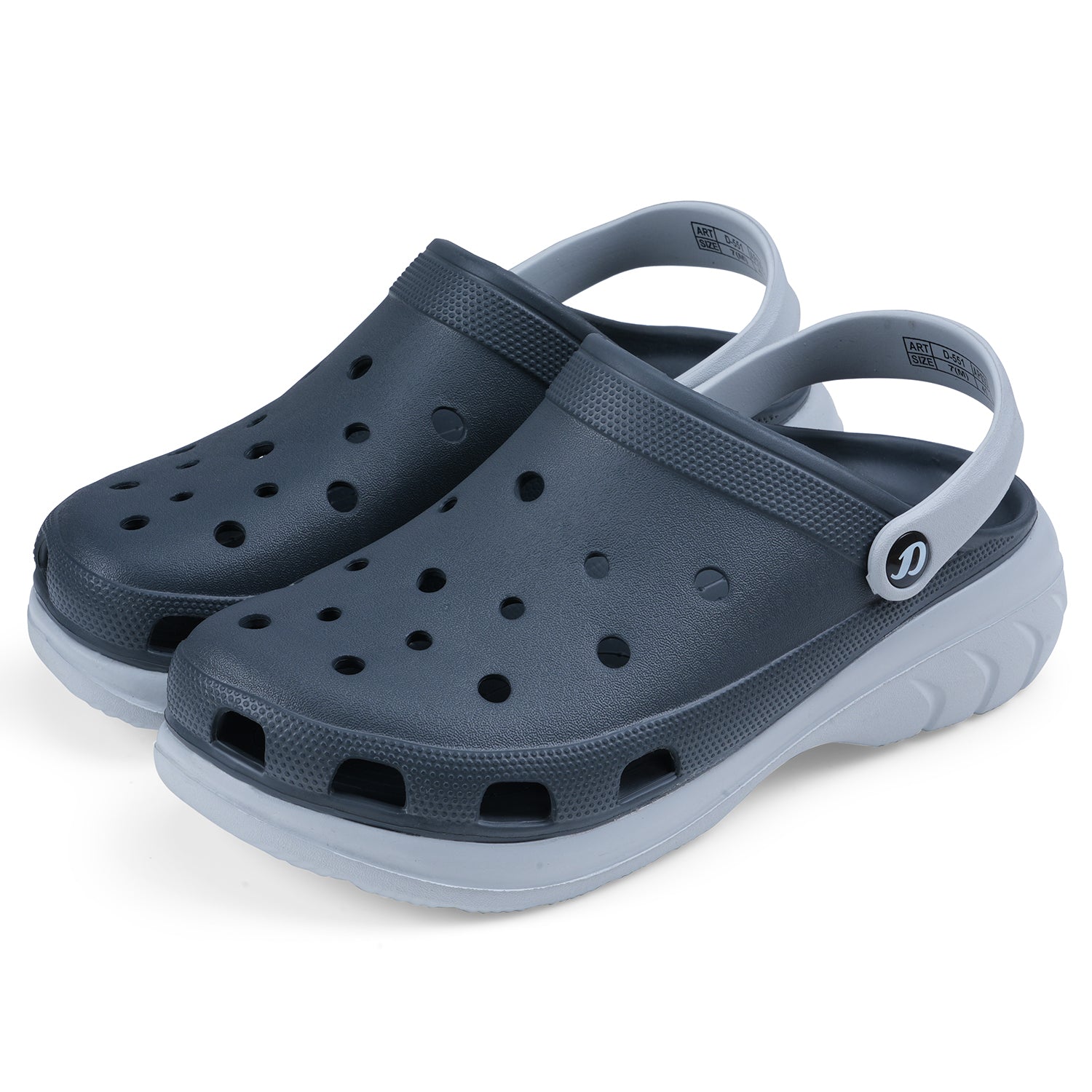 DOCTOR EXTRA SOFT D-551 Men's Double Color Comfy Casual Sports Clogs/Sandals with Adjustable Back Strap for Adult| Comfortable & Lightweight| Stylish & Anti-Skid|Waterproof Daily Use Mules Gents/Boys