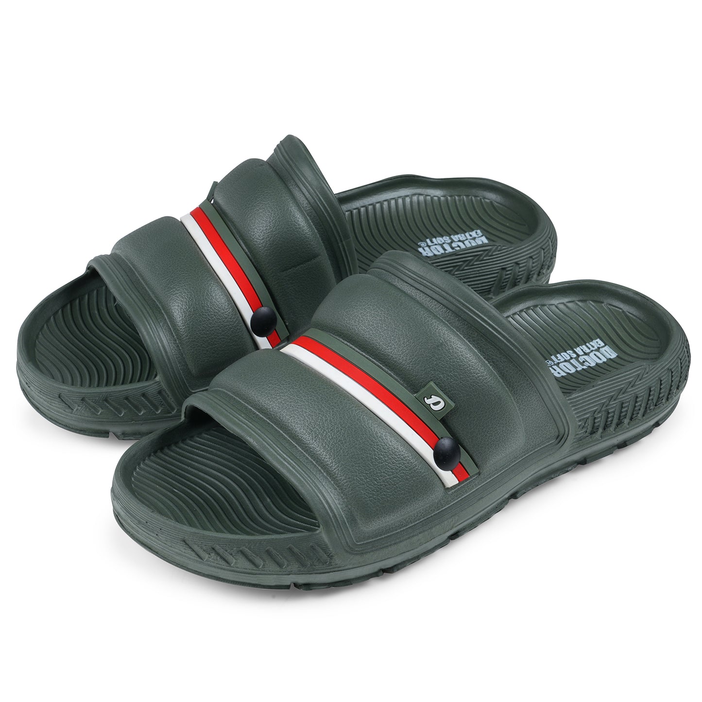 DOCTOR EXTRA SOFT D-527 Men's Classic Ultra Soft Sliders/Slippers with Cushion FootBed for Adult | Comfortable & Light Weight | Stylish & Anti-Skid | Waterproof & Everyday Flip Flops for Gents/Boys