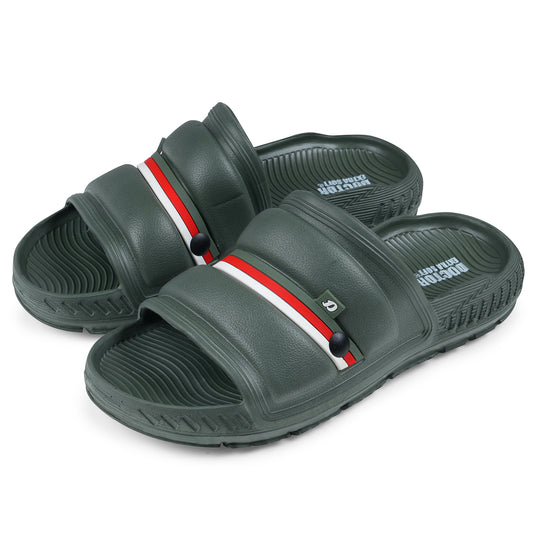 DOCTOR EXTRA SOFT D-527 Men's Classic Ultra Soft Sliders/Slippers with Cushion FootBed for Adult | Comfortable & Light Weight | Stylish & Anti-Skid | Waterproof & Everyday Flip Flops for Gents/Boys
