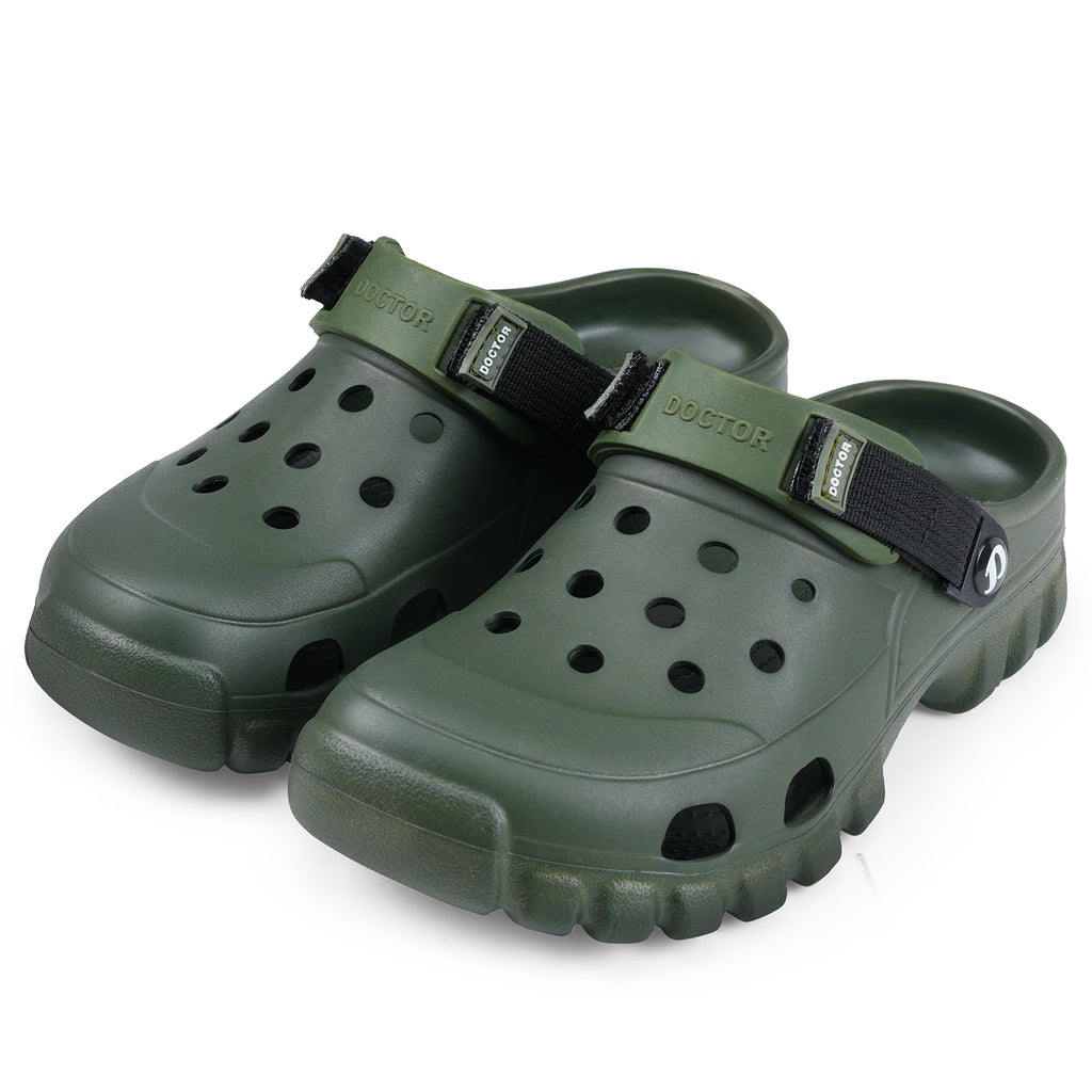 DOCTOR EXTRA SOFT D-546 Men's Classic Casual Sports Clogs/Sandals with Adjustable Back Strap for Adult | Comfortable & LightWeight| Stylish & Anti-Skid|Waterproof & Everyday Use Mules for Gents & Boys